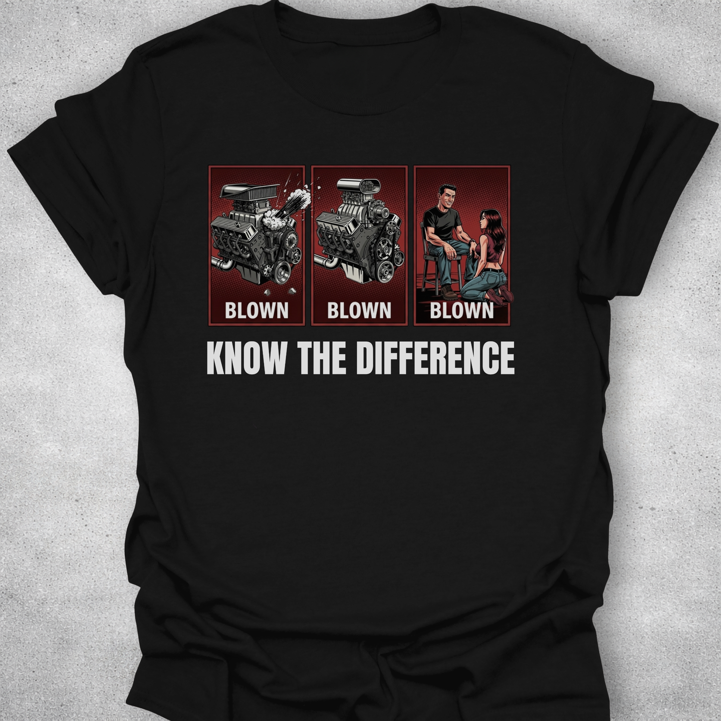 Know The Difference – Automotive Graphic T-Shirt