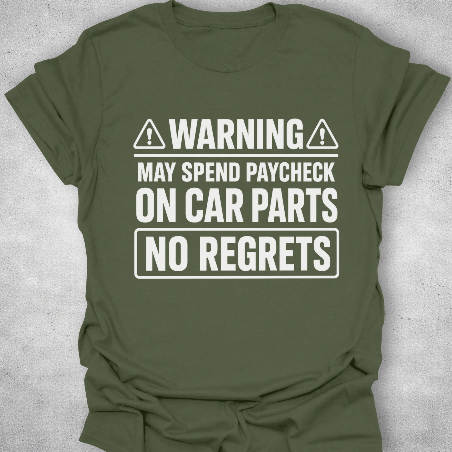 No Regrets Car Parts Funny Mechanic T-Shirt