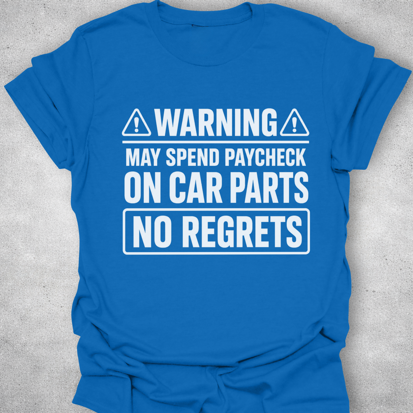 No Regrets Car Parts Funny Mechanic T-Shirt