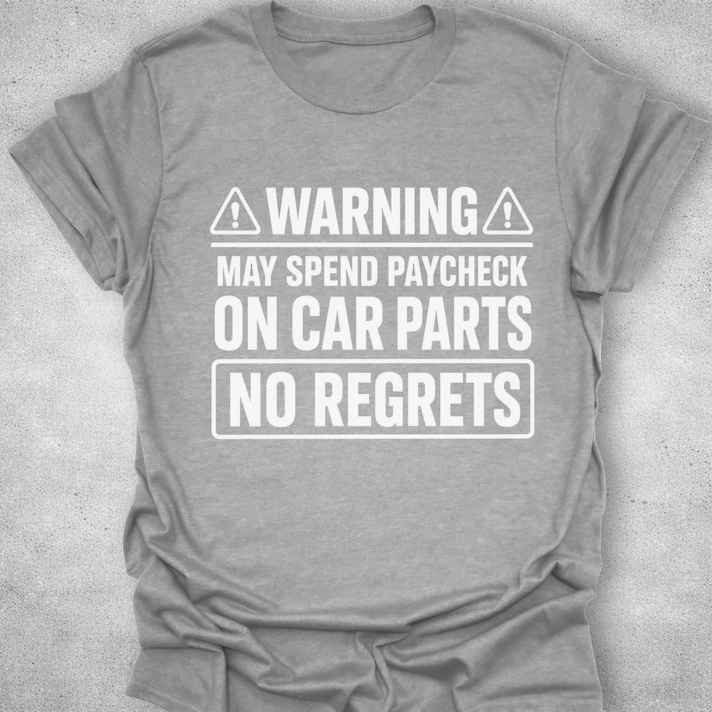 No Regrets Car Parts Funny Mechanic T-Shirt